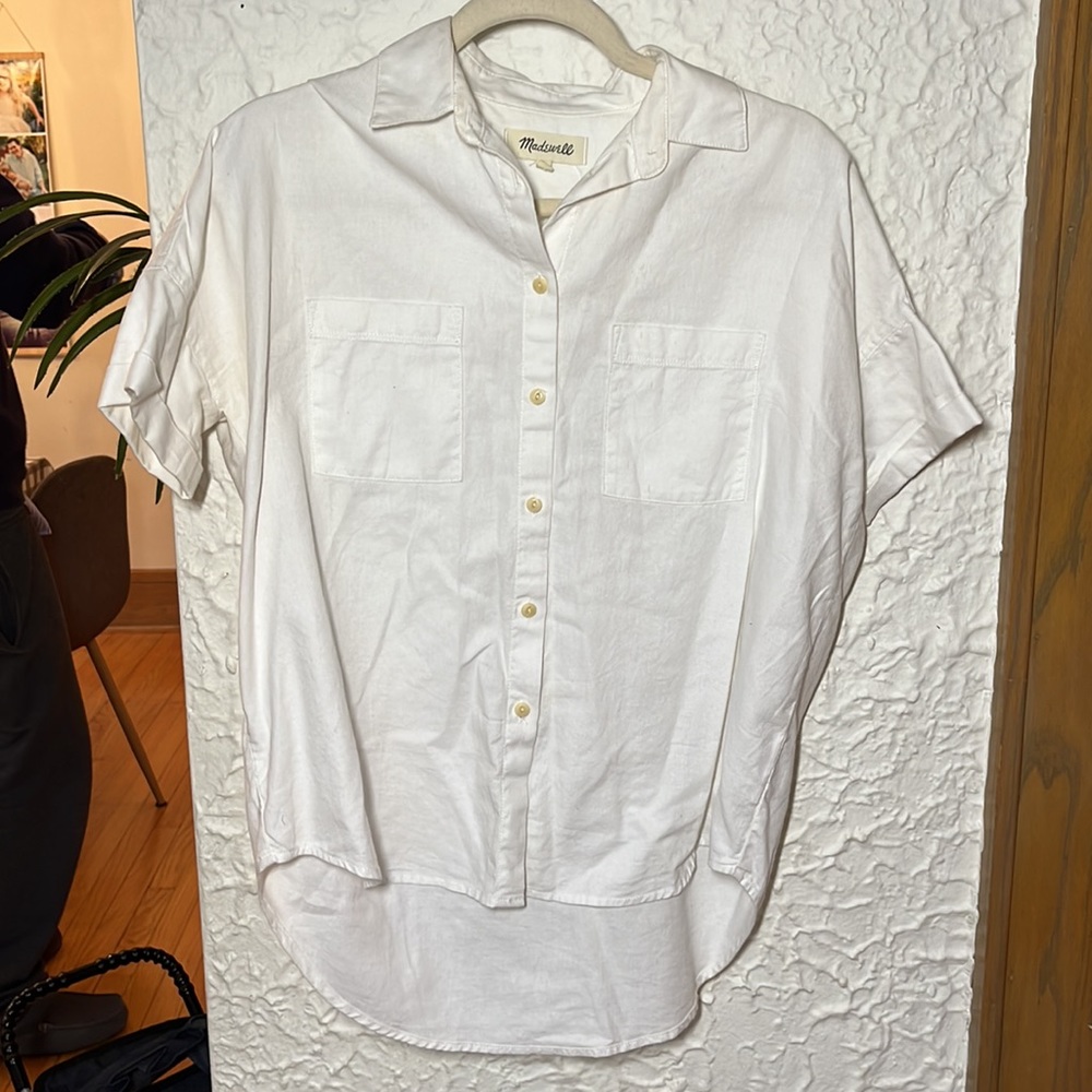Madewell Slouchy White Button Down